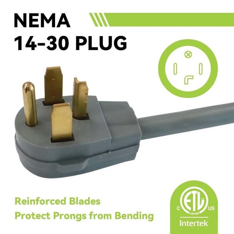 FNXPOW 4 Prong Dryer Cord,4FT 10/4 SRDT, 30Amp Appliance Extension