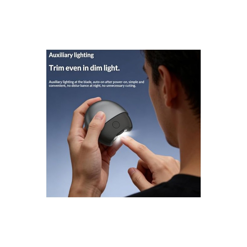 3-in-1 Electric Nail Clipper with Light and Scraps Storage |