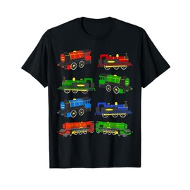 Kids Train Steam Locomotive Railroad Vintage T-Shirt