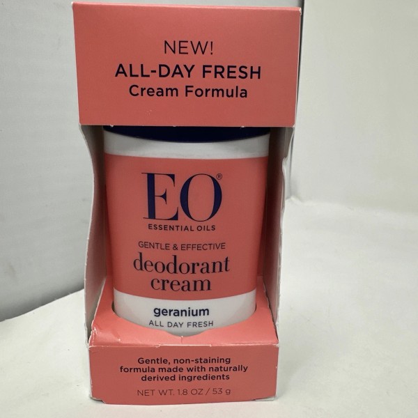 EO Deodorant Cream Geranium 1.8oz Rare Discontinued