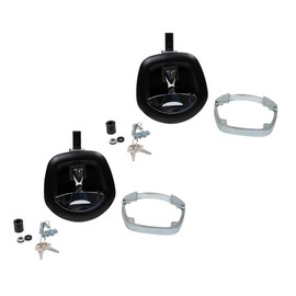 Mytee Products 2 Pack Underbody Truck Tool Box Latch Replacement Lock w/Keys - Black Powder Coated Latch w/Chrome Paddle - Tool Box Lock Replacement for Trucks, RV, Trailer, UTV, ATV