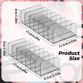 2PCS Plastic Storage Box for Makeup, Plastic Makeup Organiser, Makeup Palette Organiser, Makeup Pallet Organiser Storage, Makeup Organiser Clear, Eyeshadow Palette Organizer, for Dresser Vanity