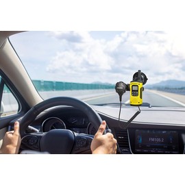 YNIBST 2-in-1 Portable Handheld Radio Mount, Dashboard/Windshield Walkie Talkie Adjustable Suction Cup Belt Clip Mount Bracket for BaoFeng Radio HT &Speaker Microphone
