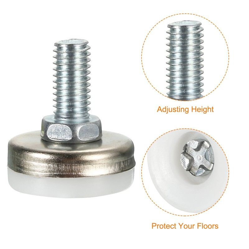 uxcell Furniture Levelers, 4Pcs M8x16 - Adjustable Furniture Leveling Feet