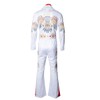 LVLING Mens 70s Aloha Costume Vegas Rock Star Jumpsuit (White,