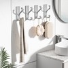 Qiuzido 4 Pack Coat Hooks for Hanging - Silver Self