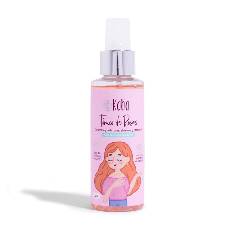 Tónico facial de rosas Kaba - limpia, hidrata y suaviza