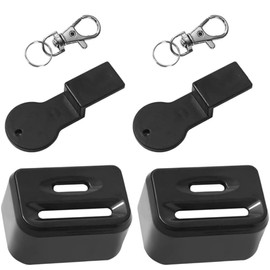 2 Pcs Seat Belt Lock Cover, Seat Buckle Guard Belt Cover Locks, Preventing Opening of Seat Belt Buckle During Travel(Black)
