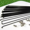 YHUS 10 Pcs Bicycle Spoke Stainless Steel Bicycle Accessories (Black,