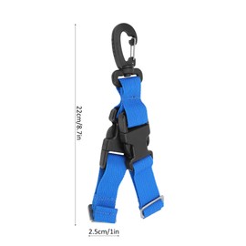 Diving Fin Keeper Strap with Fast Release Buckle, Nylon Flipper Holder for BCD D Ring Attachment, Lightweight Snorkeling Freediving Equipment Organizer (Blue)
