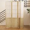 Room Divider, 66.9Inch Tall Japanese Shoji Style Folding Wood Screen