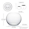 WGV Bowl Glass Vase Bulk, Diameter 8", Height 6", Open