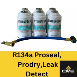 Enviro-Safe, Proseal, Prodry & Leak Detector for R134a,  3 oz. 6 cans/hose