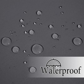 RYB HOME 2 Panels Blackout Outdoor Curtains - Water Repel Weatherproof Privacy Drapes Curtains Light Blocking for Patio Gazebo Cabana Yard Terrace Lanai Garden Lawn, W 52 x L 96 inch, Grey