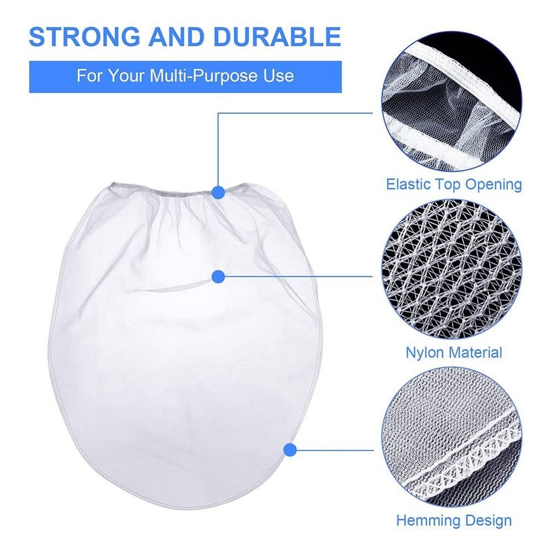 Veciado 5 Gallon Paint Strainer Bags White Regular Fine Mesh/Elastic