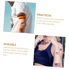 Mikinona 116pcs Face Flag Stickers for Boys and Girls Temporary Patriotic Transfer Decals for July Sports Events Festivals Parties Easy Application Removal Designs Per