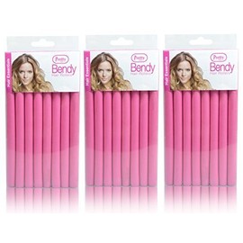 24 Pretty Bendy Hair Rollers (3 x Packs of 8) - Create Curls & Waves Without the Need for Clips or Grips!