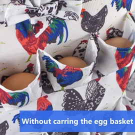Eggs Collecting Gathering Holding Apron, 12 Deep Pockets Chicken Hens Duck Goose Eggs Holder Apron for Housewife Farmhouse Kitchen Home Workwear, Adult Unisex