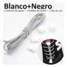 Ajustable Elasticas Deporte Cordones Niños Y Adultos 4 Pzas Negro/gris/blanco/verde