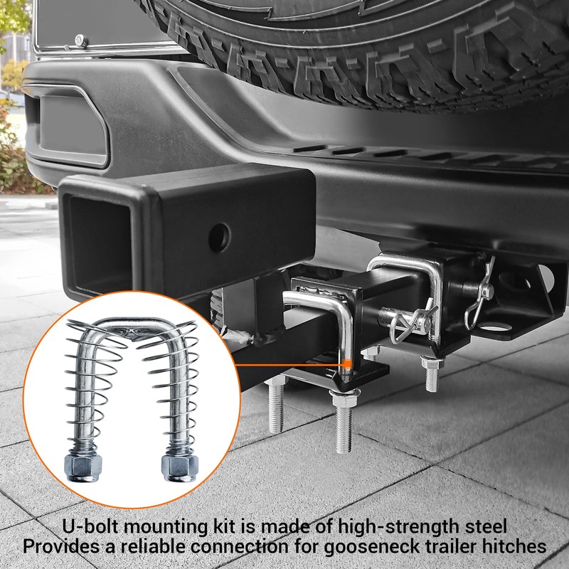 1900-2-1600 Replacement Safety Chain Trailer U-Bolt Kit for B&W Gooseneck