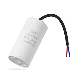 CBB60 450V 60uf 50/60HZ Starting Capacitor, Motor Operation Capacitor, Motor Capacitor, Suppression Capacitor, Engine Start Capacitor, Microfarad Capacitor with Wire