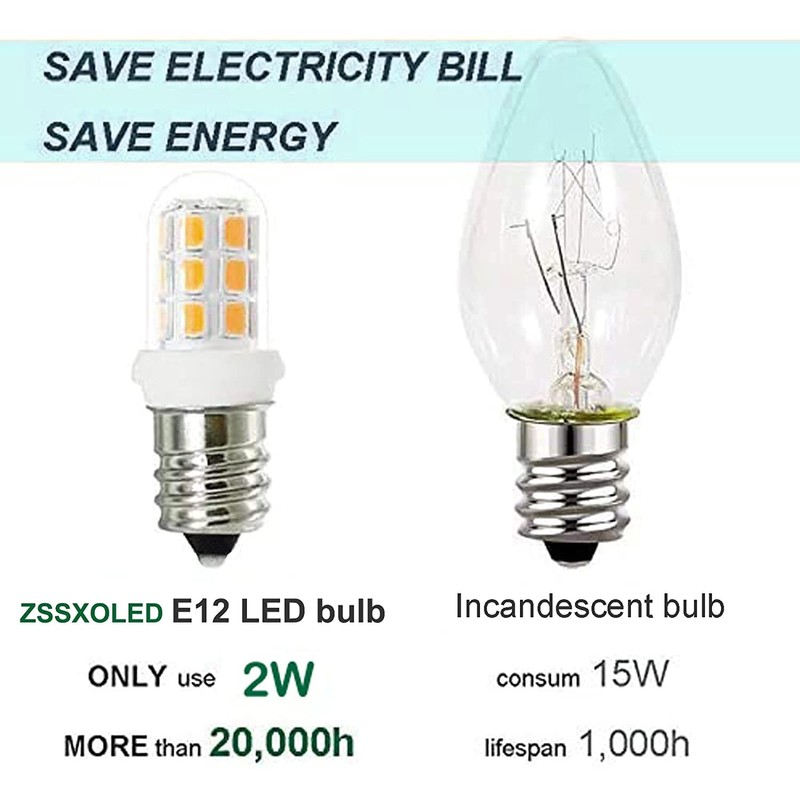 ZSSXOLED C7 E12 LED Bulbs Salt Lamp Light Bulb Replacement
