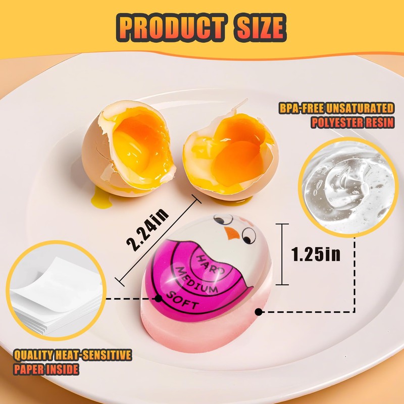 Egg Timer for Hard Boiled Eggs Soft Boiled Color Changing