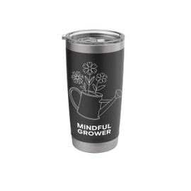 Mindful Grower Floral Watering Can Design Stainless Steel Insulated Tumbler