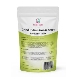 Dried Amla/Gooseberry Cut & Sifted 1 LB | Rich in Vitamin C, Fibre | Phyllanthus emblica | by Yogi's Gift®