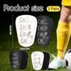 2 Pairs Mini Football Shin Guards, 3.15x1.97 Inch Black &