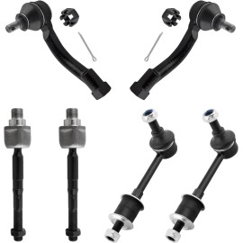 BOXI For 2003-04 Kia Sorento 6Pcs Front Inner Outer Tie Rods Sway Bars Suspension Kit