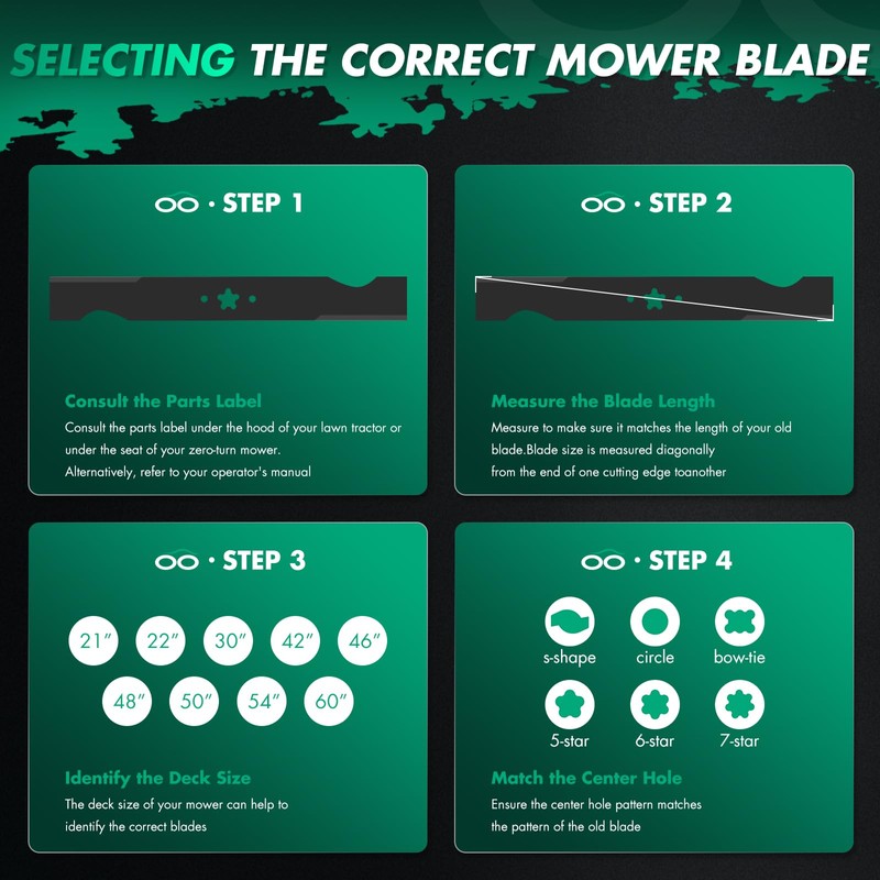 SCITOO 2pcs 21 Inches Deck Mower Blades for MTD/for Cub