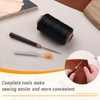 TLKKUE 273 Yards Leather Upholstery Sewing Waxed Thread Kit, Black
