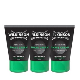 Wilkinson Sword Sensitive Shave Cream, 100ml, Pack of 3, Alcohol-Free