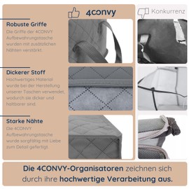 4CONVY Duvet Cover - Container with Large Window and Carry Handles - Storage Bag Duvets with Zip - Pack of 2