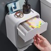 Paper Holder Box Wall Mounted Punching Free Waterproof Paper Towel