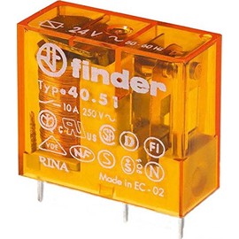 Finder 40.51.8.012.0000 Print Relay 12 V/AC 10 A 1 Changer Pack of 50