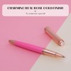 MCNTEIK Luxury Rollerball Pen, With 8mm Brilliant diamond,Vibrant Pink Pen,Attractive