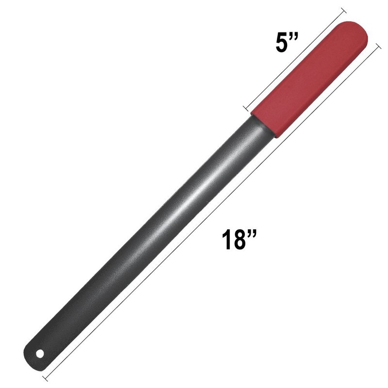 Rehabilitation Advantage Red Grip Handle Powder Coated Steel Shoehorn, 18