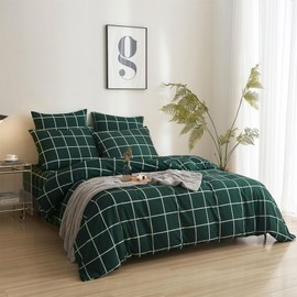 Gezu Christmas Bed Linen Set 135 x 200 cm Santa Claus Snowman Pattern Boys and Girls Christmas Gift Microfibre Red Duvet Cover 135 x 200 cm with Pillowcase 80 x 80 cm