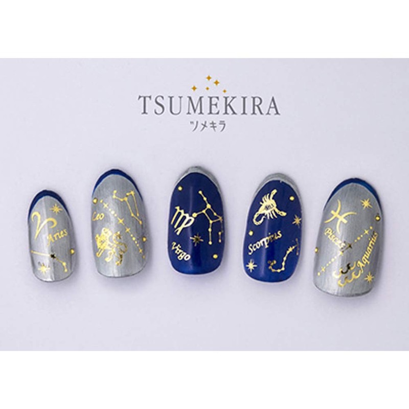 TSUMEKIRA SG-ZDC-104 Nail Stickers, Constellations, Gold, 1 Sheet (x 1)