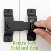 INIRET Barn Door Latches，4.33”x 3.23” Matte Black Stainless Steel barn