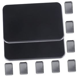 Gatuida 2-Piece Black Magnetic Empty Eyeshadow and Blush Palette Organizer Refillable Cosmetic Containers for Makeup Enthusiasts for Travel and Storage