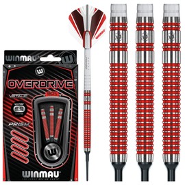 WINMAU Overdrive Tungsten Softip Darts Set 20g with Prism Flights and Shafts (Stems)