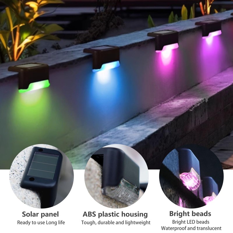 jindaaudio 4Pack Solar Pool Light Color Changing Solar Deck Lights