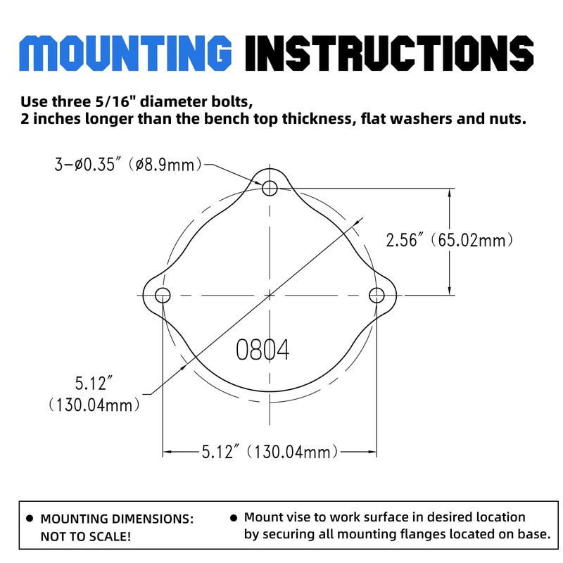 Forward General Purpose Bench Vise 4 Inch Ductile Iron Home
