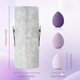 Kawaii Makeup Brush Set, 12 Pcs Pink Makeup Brushes with Cute Makeup Brush Holder, Eyeshadow Lip Gloss Cosmetic Brushes Kit for Girls and Women (Brush-Kitty)