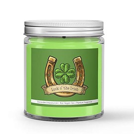 Luck o' the Irish Candle (4oz) Shamrock Lavender Musk Scented Soy