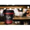EcoQuality Durable Disposable Paper Cups & Dome Lids For Hot/Cold