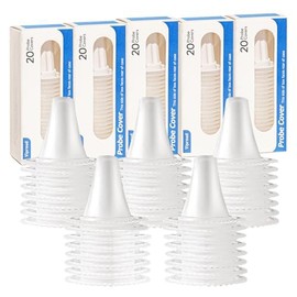 Pack of 200 Ear Thermometer Replacement Protective Caps, Probe Covers, Lens Filter, Refill Caps for All Braun Ear Thermometers, BPA-Free Disposable Cases for Ear Fever Thermometer